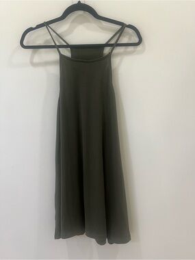 Olive Green Strappy Mini Dress
